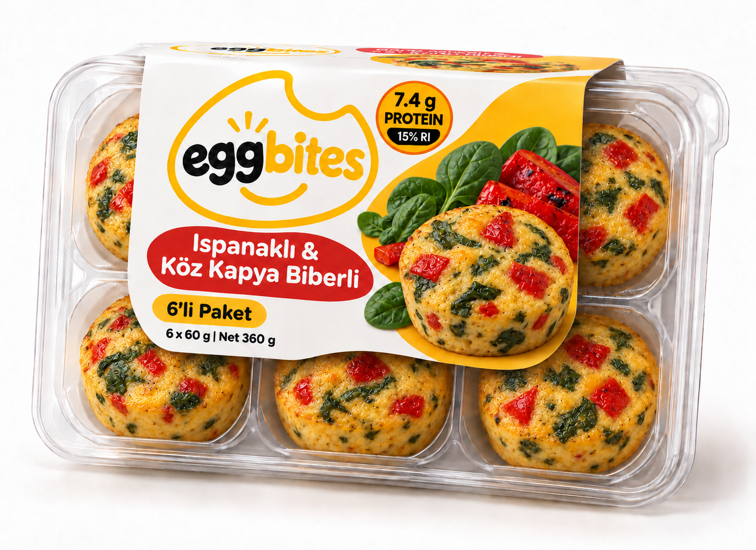 Original full-resolution Egg Bites spinach and roasted kapia pepper pack image